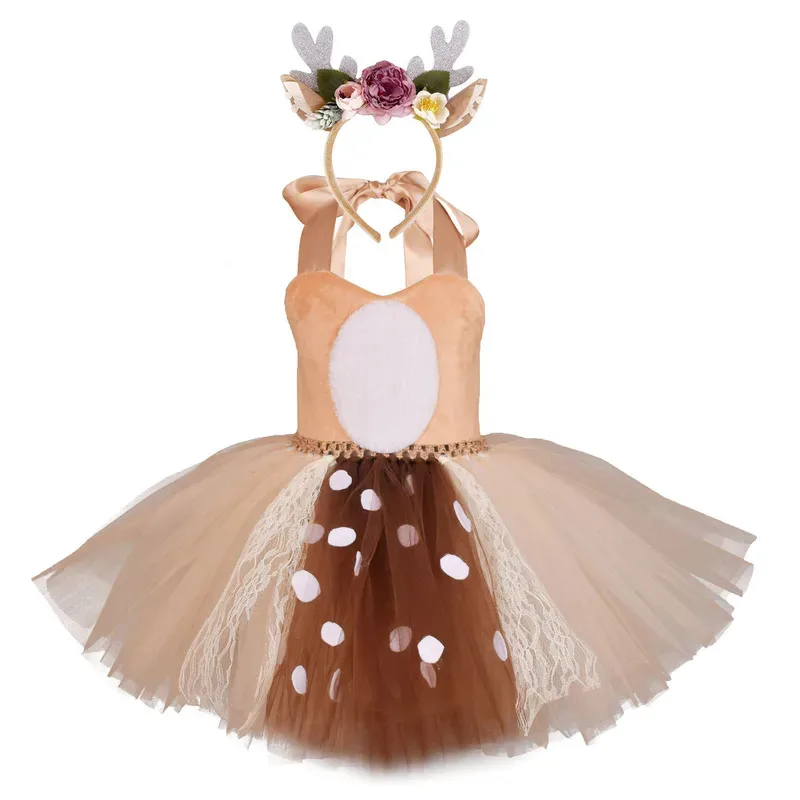 New Elk Sika Deer children's mesh dress Christmas Cute Fawn Fairy Halloween children cosplay set
New Elk Sika Deer children's mesh dress Christmas Cute Fawn Fairy Halloween children cosplay set