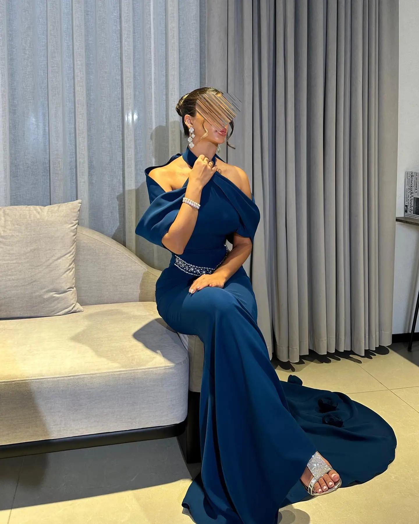 AsaNagi Vintage Halter Neck Floral Prom Dress Women Beaded Blue Evening Dresses Floor Length customized Formal Occasion Gowns
AsaNagi Vintage Halter Neck Floral Prom Dress Women Beaded Blue Evening Dresses Floor Length customized Formal Occasion Gowns