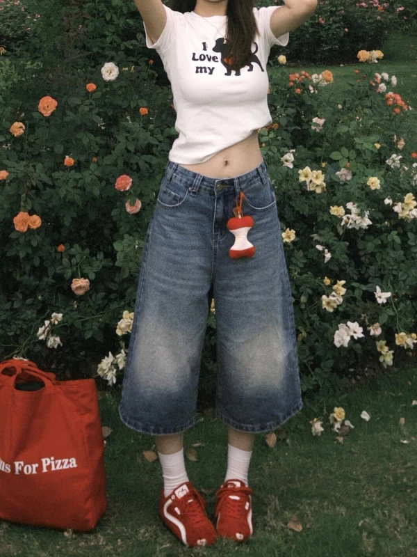 Retro American Blue Jeans High Waist Loose Fit Thin Summer Pants for Women Street Style Fashionable Seven-Foot-Length Jeans
Retro American Blue Jeans High Waist Loose Fit Thin Summer Pants for Women Street Style Fashionable Seven-Foot-Length Jeans