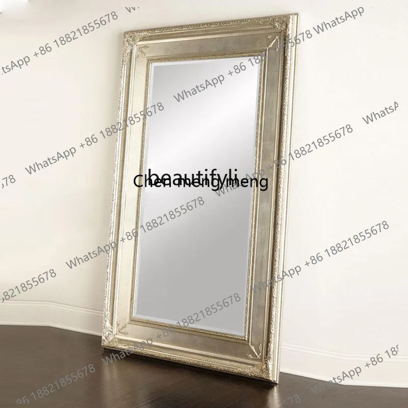 Square full body old white American mystery mirror bathroom full-length mirror European classical mirror
Square full body old white American mystery mirror bathroom full-length mirror European classical mirror