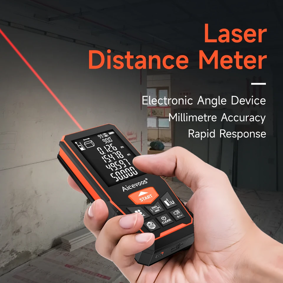 Aicevoos Digital Laser Rangefinder 50M 70M 100M 120M Laser Distance Meter Trena Laser Tape Measure Roulette Range Finder
Aicevoos Digital Laser Rangefinder 50M 70M 100M 120M Laser Distance Meter Trena Laser Tape Measure Roulette Range Finder