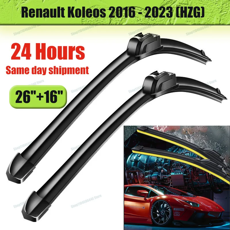 Wiper Front Wiper Blades Set For Renault Koleos 2016 - 2023 (HZG)2017 2018 2019 2020 2022 Windshield Windscreen Window 26"+16"
Wiper Front Wiper Blades Set For Renault Koleos 2016 - 2023 (HZG)2017 2018 2019 2020 2022 Windshield Windscreen Window 26"+16"