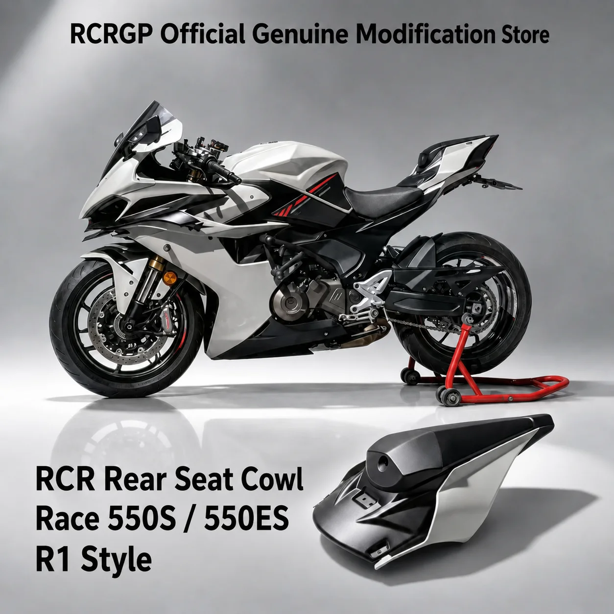 R1 Style Gloss Rear Seat Cover Tail Fairing Racing Passenger Seat Replacement Mod Parts For QJMOTOR SR550S 2023+
R1 Style Gloss Rear Seat Cover Tail Fairing Racing Passenger Seat Replacement Mod Parts For QJMOTOR SR550S 2023+