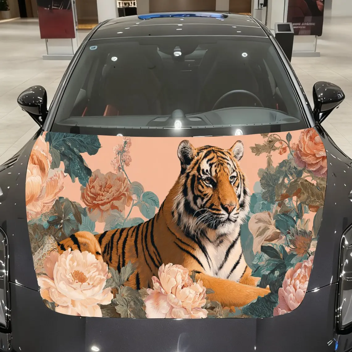 Car Decal Tiger with Peach Floral Artistic Background & Ferocious-Vintage Aesthetic Car Hood Sticker, Waterproof Self - Adhesive
Car Decal Tiger with Peach Floral Artistic Background & Ferocious-Vintage Aesthetic Car Hood Sticker, Waterproof Self - Adhesive