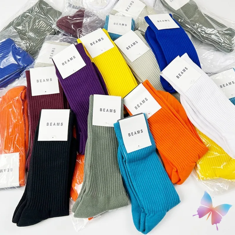 Осенне-зимние носки ярких цветов BEAMS для мужчин и женщин, однотонные хлопковые толстые спортивные длинные носки с полотенцем
Осенне-зимние носки ярких цветов BEAMS для мужчин и женщин, однотонные хлопковые толстые спортивные длинные носки с полотенцем