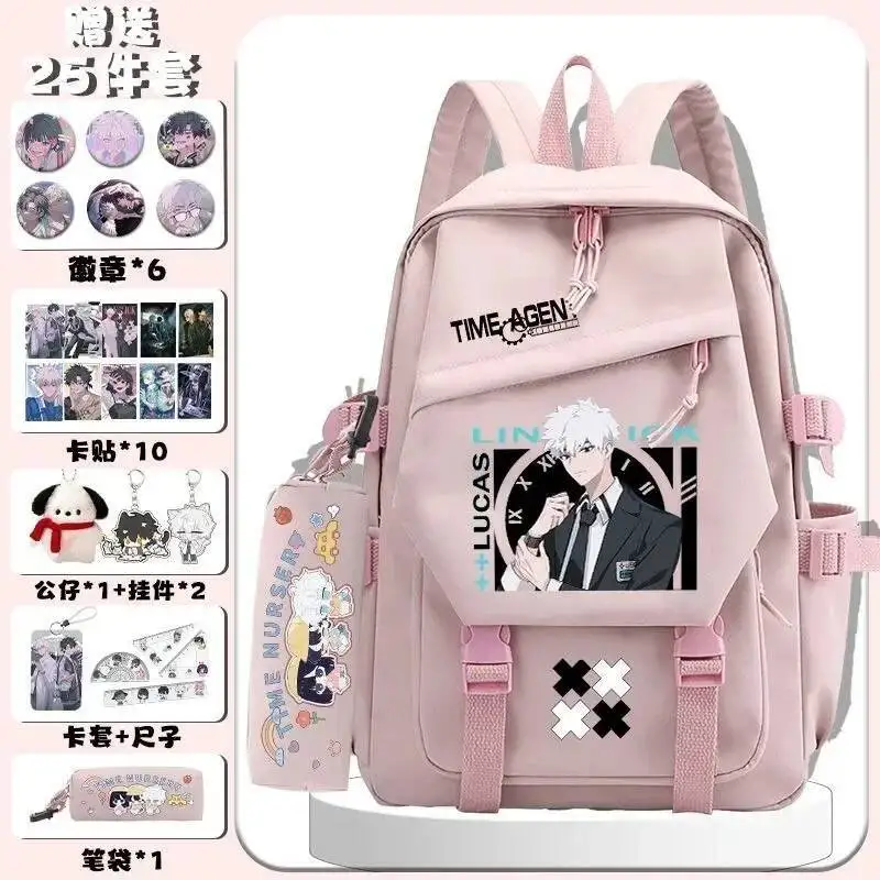 Anime Game Black White Blue Pink Link Click Student School Bags Large Capacity Mochilas Backpacks For Gift
Anime Game Black White Blue Pink Link Click Student School Bags Large Capacity Mochilas Backpacks For Gift