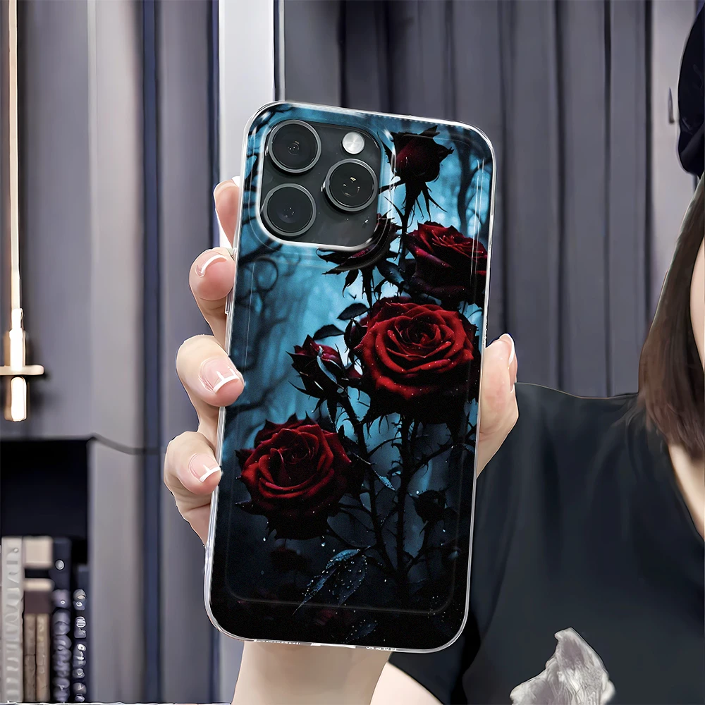 Dark Night Red Rose Phone Case For IPhone 16 15 14 Plus 13 12 11 Pro Max X XS XR 7 8 Plus Case Funda Cover Bumber Shell
Dark Night Red Rose Phone Case For IPhone 16 15 14 Plus 13 12 11 Pro Max X XS XR 7 8 Plus Case Funda Cover Bumber Shell
