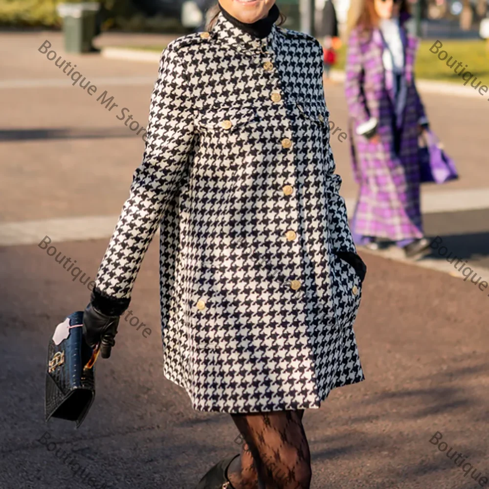 Black and White Houndstooth Single Breasted Women Long Jacket Female Daily Coat Daily Shopping Blazer
Black and White Houndstooth Single Breasted Women Long Jacket Female Daily Coat Daily Shopping Blazer