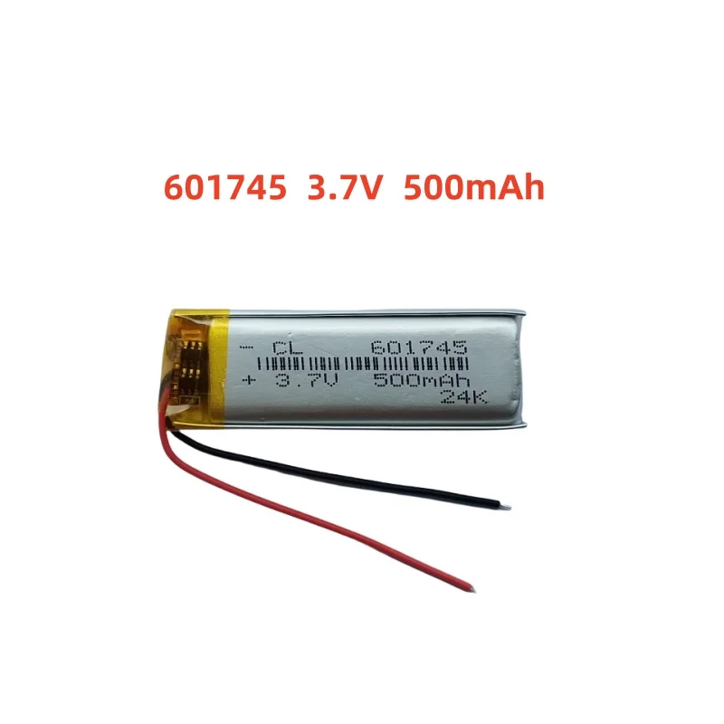 3.7V 500mAh Li-Polymer Replacement Li Lipo Battery 601745 JST 2Pin 1.0/1.25/1.5/2.0/2.54mm Connector For GPS Camera LED
3.7V 500mAh Li-Polymer Replacement Li Lipo Battery 601745 JST 2Pin 1.0/1.25/1.5/2.0/2.54mm Connector For GPS Camera LED