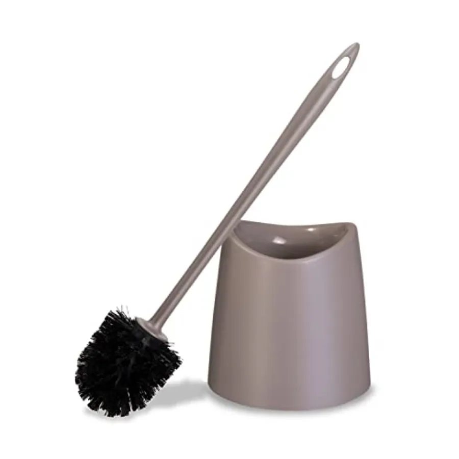 Plastic Toilet Brush with Taupe Bristles, Includes Holder for Easy Bathroom Cleaning
Plastic Toilet Brush with Taupe Bristles, Includes Holder for Easy Bathroom Cleaning