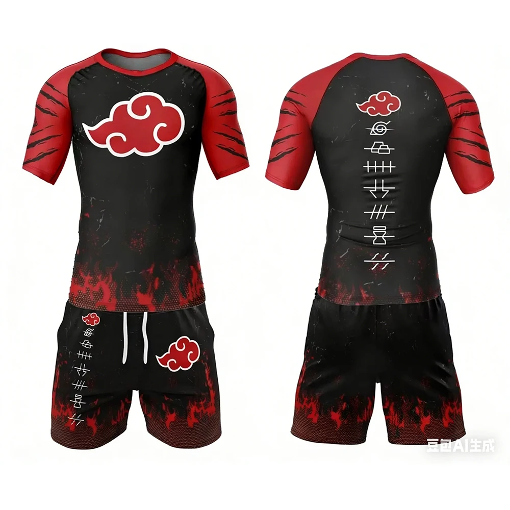 2026 Japanese Anime Red Cloud Fitness Suit Football Jersey Cosplay T-Shirt Shorts Two-Piece Set Men And Women Casual Sports Set
2026 Japanese Anime Red Cloud Fitness Suit Football Jersey Cosplay T-Shirt Shorts Two-Piece Set Men And Women Casual Sports Set