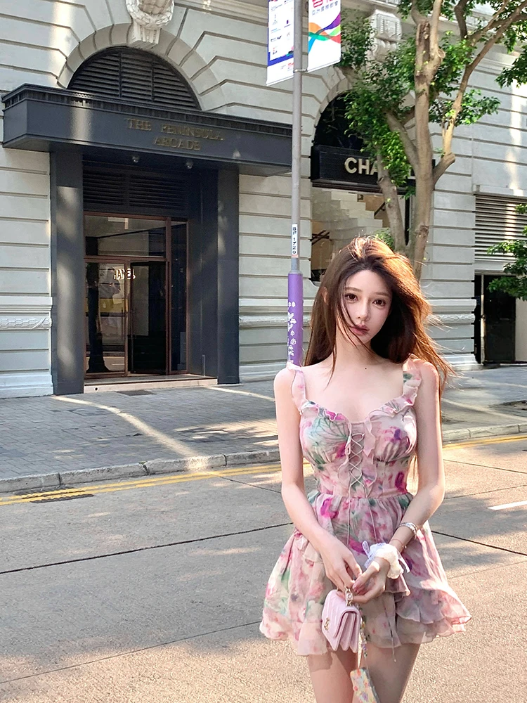 Chill Charming Floral Print V-Ne ort Dr Women's Bowknot Waist ter Ne Svel Summer Dr Sweet Sle
Chill Charming Floral Print V-Ne ort Dr Women's Bowknot Waist ter Ne Svel Summer Dr Sweet Sle