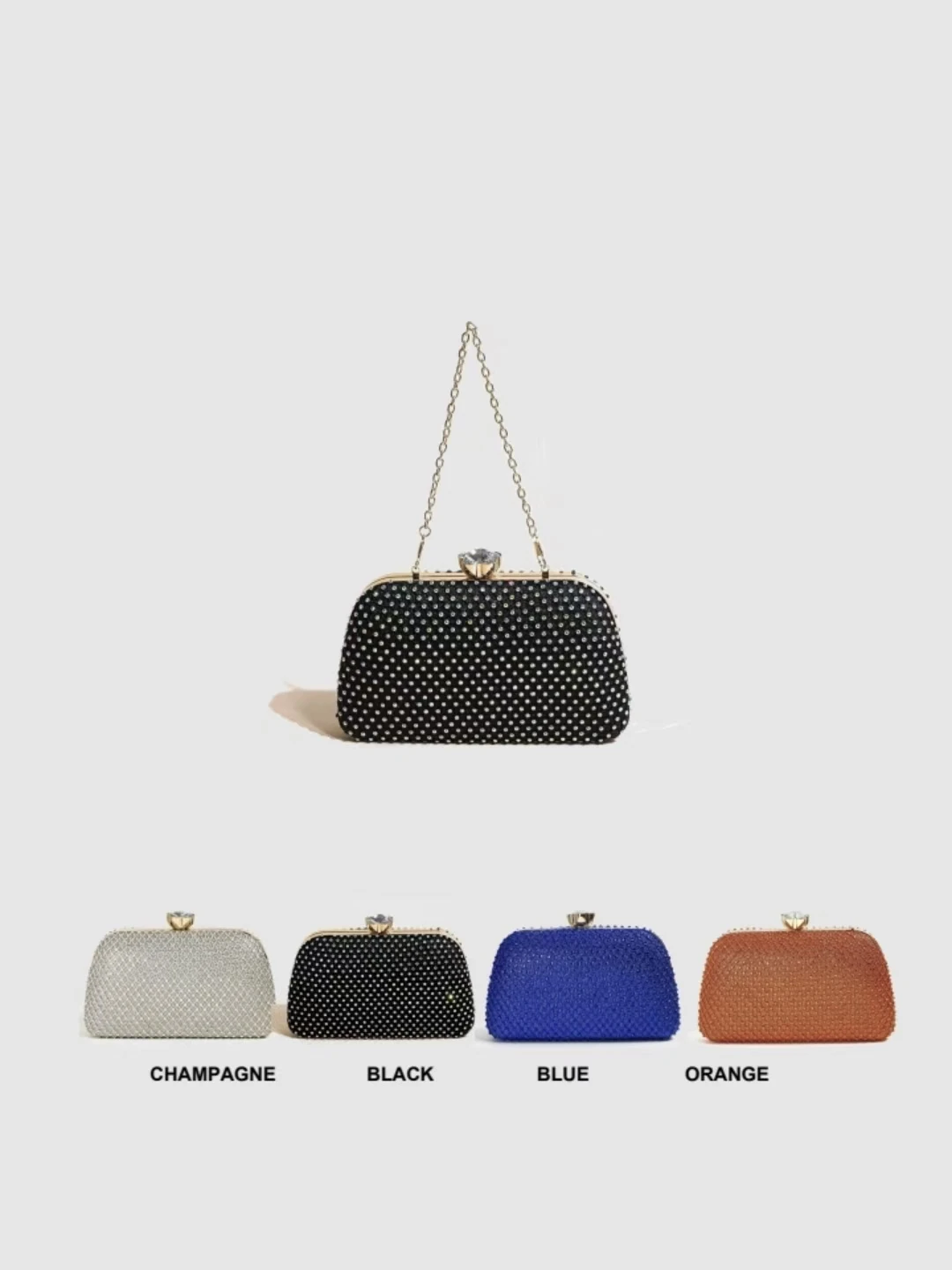 Ultra-flash double-sided rhinestone mesh clutch
Ultra-flash double-sided rhinestone mesh clutch
