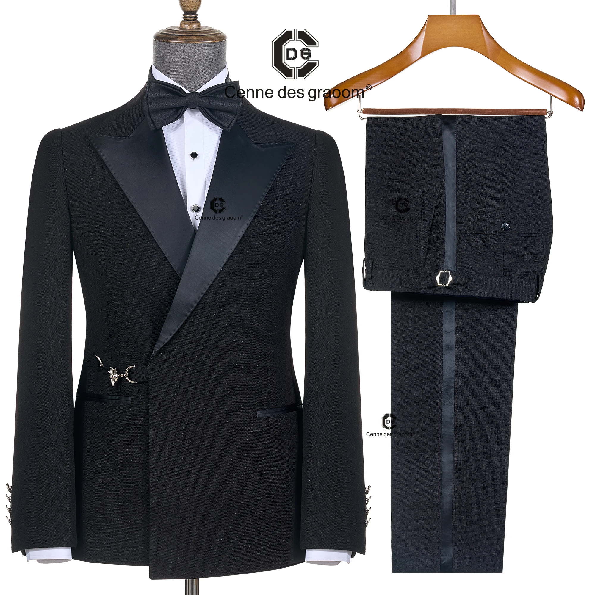 Cenne Des Graoom 2026 Black Tuxedo Elegant Men Suits Metal Side Release Buckle 2 Pieces Set Wedding Party Groomsmen Event
Cenne Des Graoom 2026 Black Tuxedo Elegant Men Suits Metal Side Release Buckle 2 Pieces Set Wedding Party Groomsmen Event