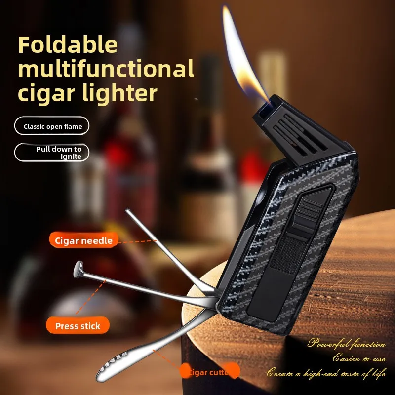 2026 New Folding Multifunctional Cigar Lighter Cigar Tools Classic Open Flame Cigarette Lighter Men's Gifts
2026 New Folding Multifunctional Cigar Lighter Cigar Tools Classic Open Flame Cigarette Lighter Men's Gifts