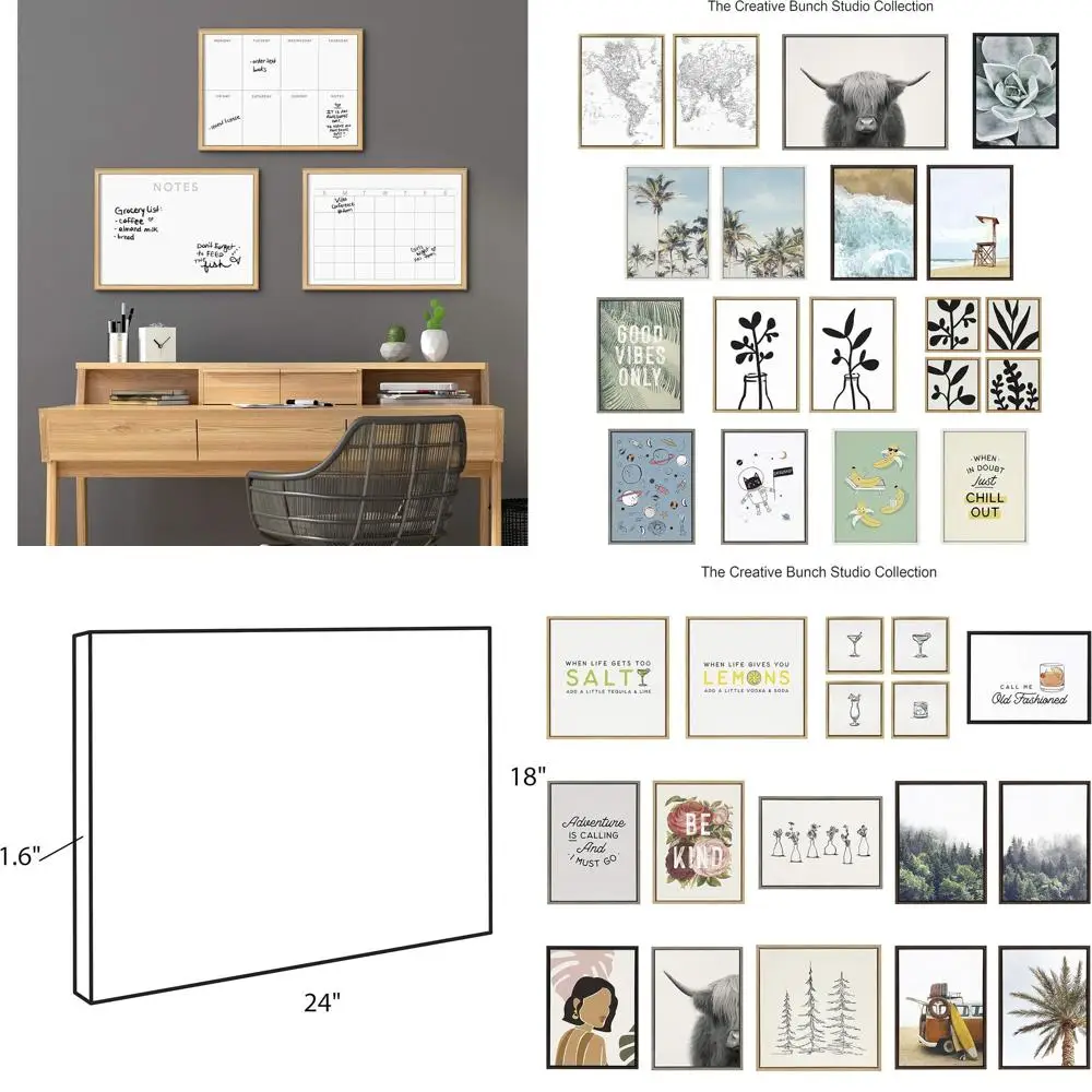 Доска для сухого стирания из натурального стекла в рамке 18x24 от Creative Bunch Studio, настенный органайзер для ежемесячного календаря
Доска для сухого стирания из натурального стекла в рамке 18x24 от Creative Bunch Studio, настенный органайзер для ежемесячного календаря