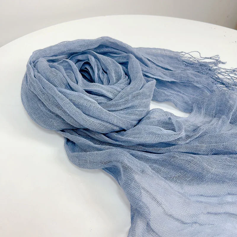 Scarf Women Linen Long Blue Breathable Sunshine Protection Accessory For Beach Spring Holiday
Scarf Women Linen Long Blue Breathable Sunshine Protection Accessory For Beach Spring Holiday