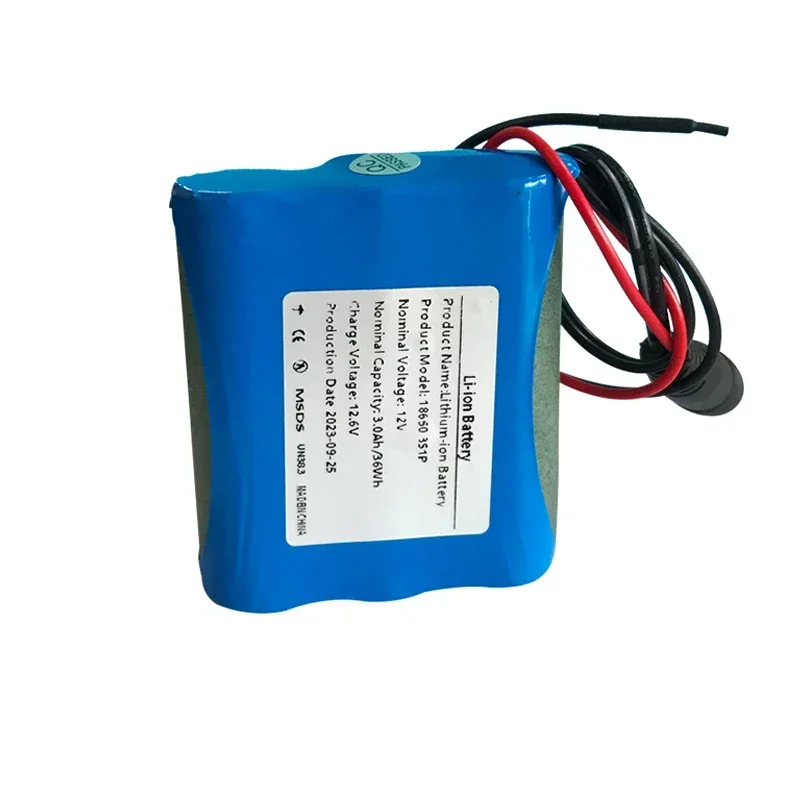 3S1P 12V 3000mAh Rechargeable Battery Pack Suitable for CCTV Camera Monitor Battery+12.6V 1A Charger
3S1P 12V 3000mAh Rechargeable Battery Pack Suitable for CCTV Camera Monitor Battery+12.6V 1A Charger