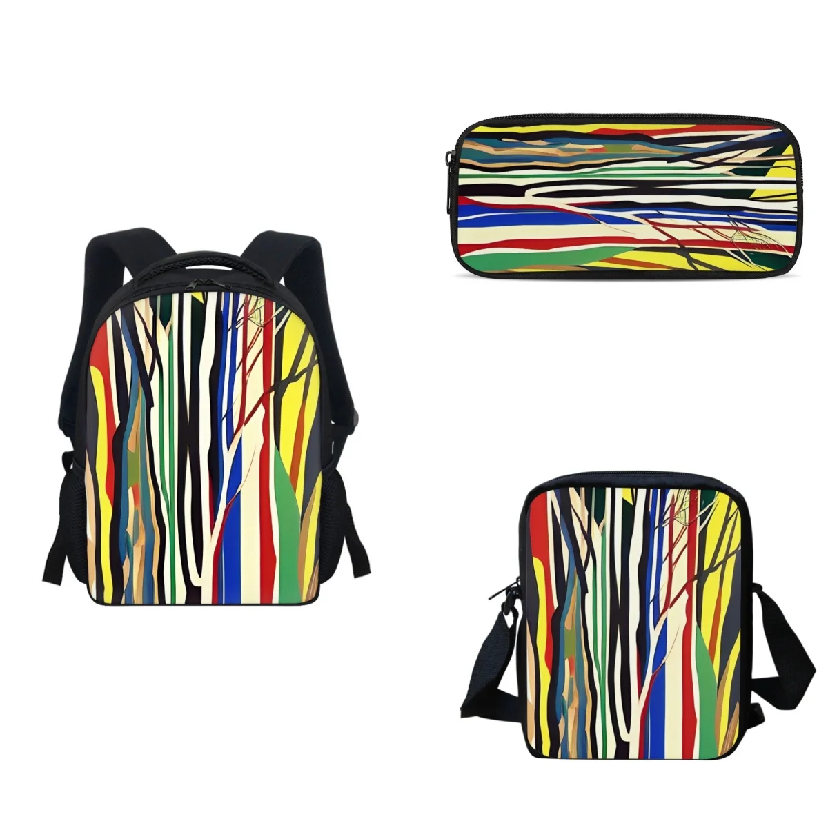Fashion Colored Lines Print School Bag Sets Kids Child Bookbag Teen School Backpack Student Crossbody Bag Lunch Bag Pencil Case
Fashion Colored Lines Print School Bag Sets Kids Child Bookbag Teen School Backpack Student Crossbody Bag Lunch Bag Pencil Case