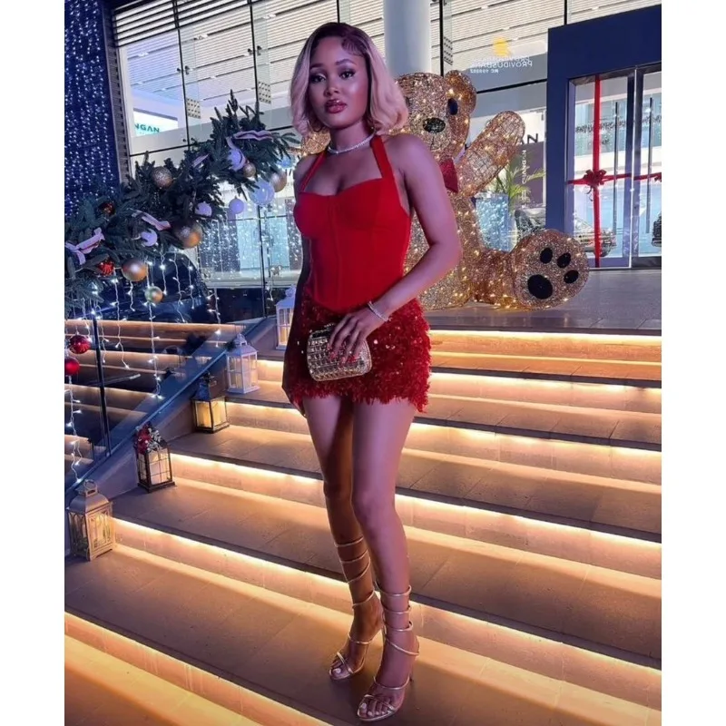 Women Summer Halter Bandage Dress High-waisted Sexy Ultra Mini Dress Party Backless Butterfly Dress Slim
Women Summer Halter Bandage Dress High-waisted Sexy Ultra Mini Dress Party Backless Butterfly Dress Slim