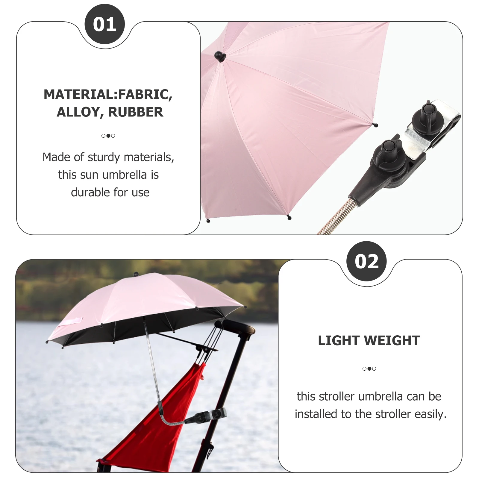Baby Stroller Umbrella Pink 75cm Sun Shade UV Protection Golf Umbrella Large Parasol Outdoor Beach Chair Stroller Accessories
Baby Stroller Umbrella Pink 75cm Sun Shade UV Protection Golf Umbrella Large Parasol Outdoor Beach Chair Stroller Accessories