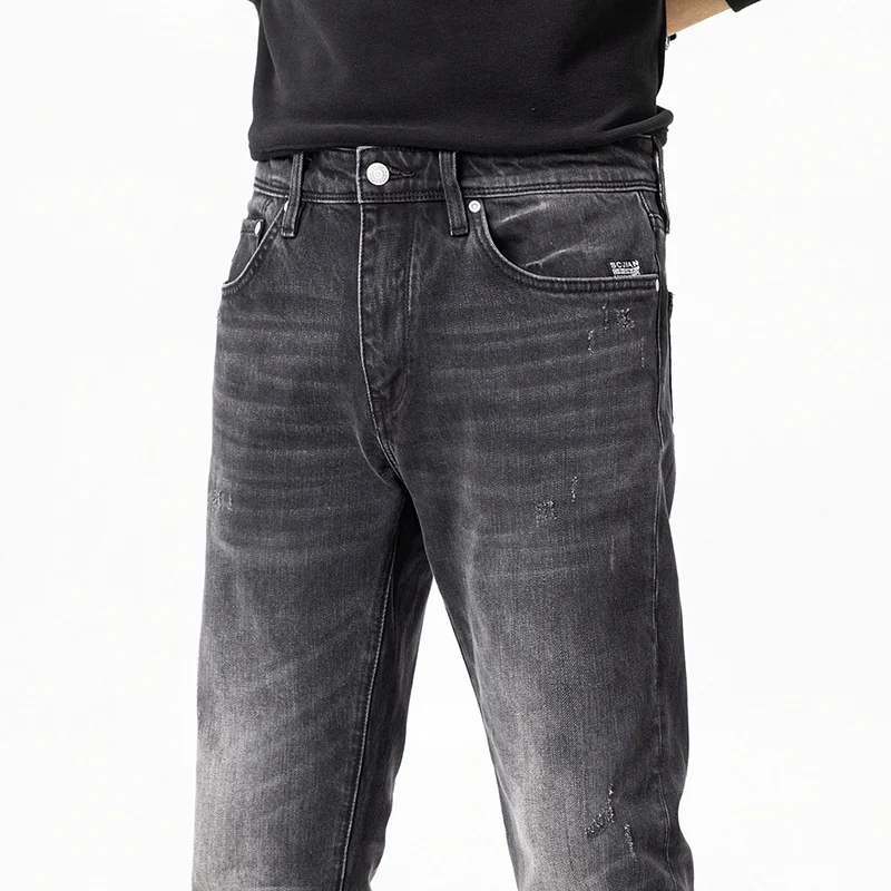 Сверхмощные элитные джинсы, мужские ретро ностальгические потертые эластичные маленькие прямые брюки, осень 2021, новинка
Сверхмощные элитные джинсы, мужские ретро ностальгические потертые эластичные маленькие прямые брюки, осень 2021, новинка