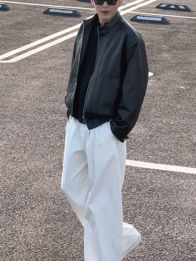 American Style Loose Straight Leg Workwear Pants Men's Iron Free Ice Silk Cool Sensation Suit Pants Casual Loose Fit Trousers
American Style Loose Straight Leg Workwear Pants Men's Iron Free Ice Silk Cool Sensation Suit Pants Casual Loose Fit Trousers