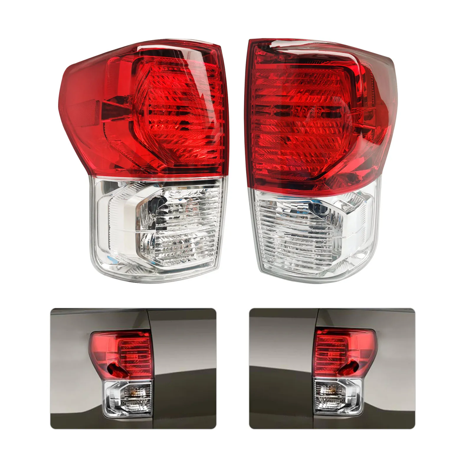 Mazda 6 Halogen Taillight, Rear Right Side for 2010-2013 Toyota Tundra, Red + Clear Lens, 12V, Direct Replacement, Bulb Not Incl
Mazda 6 Halogen Taillight, Rear Right Side for 2010-2013 Toyota Tundra, Red + Clear Lens, 12V, Direct Replacement, Bulb Not Incl