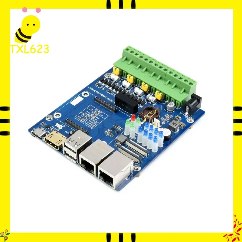 Industrial Dual Gigabit/100M Ethernet 4-Channel Isolated RS485 Expansion Base Board for Raspberry Pi CM4
Industrial Dual Gigabit/100M Ethernet 4-Channel Isolated RS485 Expansion Base Board for Raspberry Pi CM4