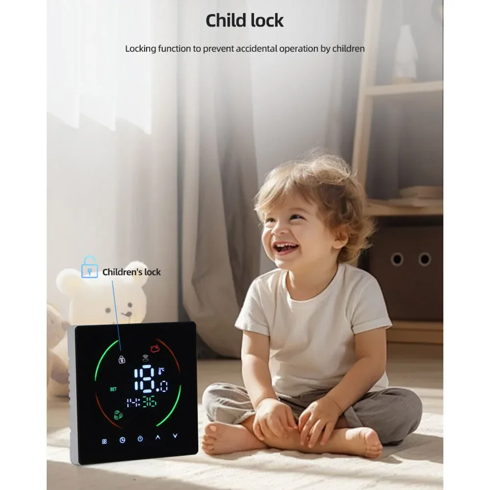 Терморегулятор для умного дома Tuya, Wi-Fi, термостат для теплого пола, регулятор температуры электрического отопления, инструменты с сенсорным управлением
Терморегулятор для умного дома Tuya, Wi-Fi, термостат для теплого пола, регулятор температуры электрического отопления, инструменты с сенсорным управлением