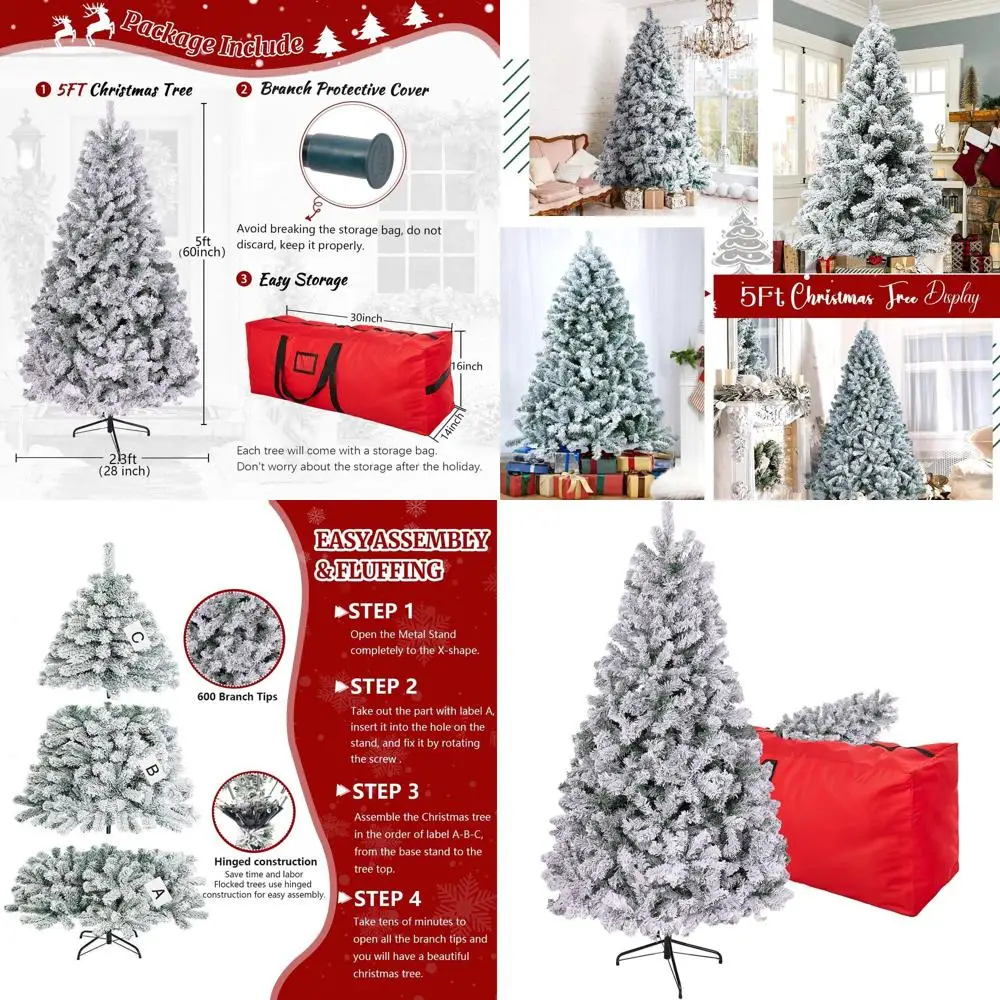 Рождественская елка премиум-класса с 5 футами и 600 наконечниками и складной металлической подставкой
Рождественская елка премиум-класса с 5 футами и 600 наконечниками и складной металлической подставкой