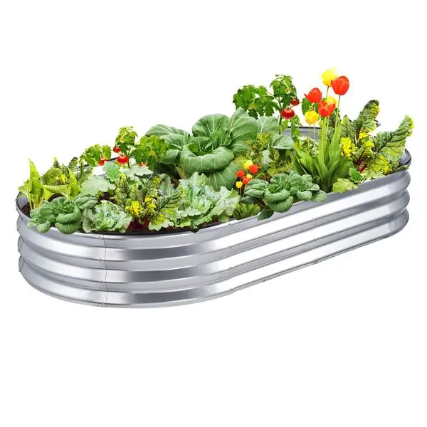 VEVOR Raised Garden Bed, 70.9x35.4x11 inch Galvanized Metal Planter Box, Outdoor Planting Boxes with Open Base, for Growing Flow
VEVOR Raised Garden Bed, 70.9x35.4x11 inch Galvanized Metal Planter Box, Outdoor Planting Boxes with Open Base, for Growing Flow