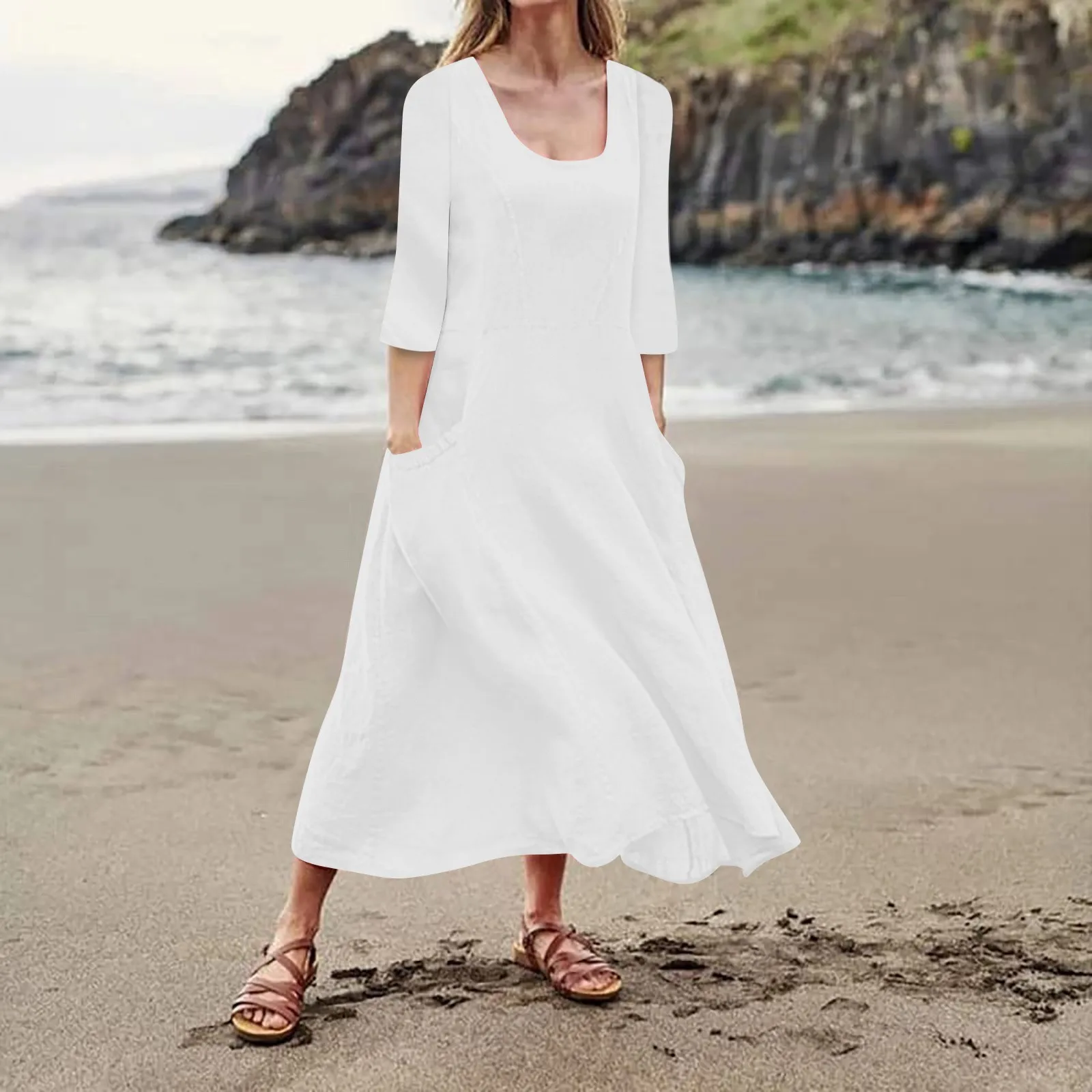 Elegant Long Dresses Female Dresses New Korean Fashion Loose Vintage Robe Oversize Streetwear Dresses for Women 2024 Summer
Elegant Long Dresses Female Dresses New Korean Fashion Loose Vintage Robe Oversize Streetwear Dresses for Women 2024 Summer