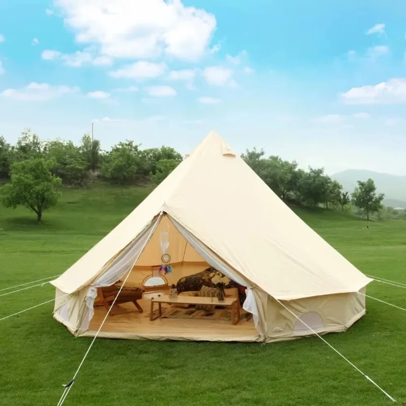 Outdoor Portable Camping Picnics 4-Season Thickened Waterproof Indian Yurt Tent Custom Luxury Oxford Windproof Canopy Plus Size
Outdoor Portable Camping Picnics 4-Season Thickened Waterproof Indian Yurt Tent Custom Luxury Oxford Windproof Canopy Plus Size