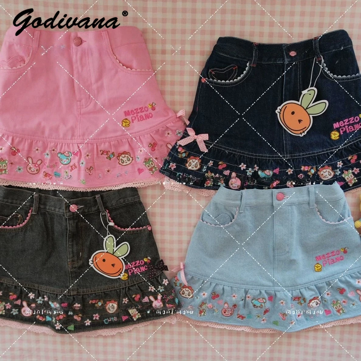 Kawaii Japanese Style Short Denim Skirt Sweet Soft Girl Daughters Subculture Aesthetic Cute Embroidered Daily Skirts
Kawaii Japanese Style Short Denim Skirt Sweet Soft Girl Daughters Subculture Aesthetic Cute Embroidered Daily Skirts