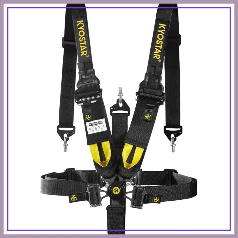 5 Point Safety Harness Racing Seat Belt 2"+3" Camlock Quick Release Premium Heavy-Duty Soft Webbing Universal
5 Point Safety Harness Racing Seat Belt 2"+3" Camlock Quick Release Premium Heavy-Duty Soft Webbing Universal