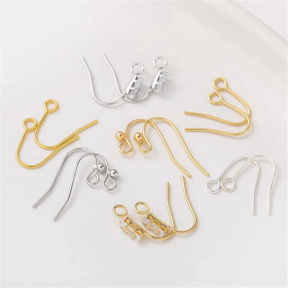 14K Gold Inlaid Diamond Earrings with Beaded Earrings Handmade Earrings Material Accessories E033
14K Gold Inlaid Diamond Earrings with Beaded Earrings Handmade Earrings Material Accessories E033