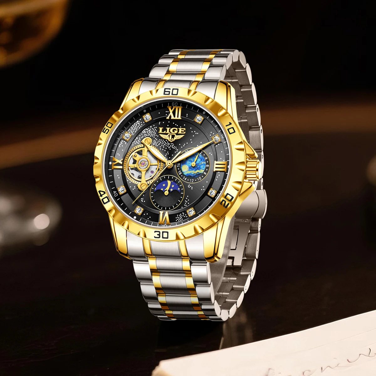 LIGE New Luxury Men Automatic Mechanical Watch Fashion Date Waterproof Watch Hollow Tourbillon Stainless Steel Men Watch Hombre
LIGE New Luxury Men Automatic Mechanical Watch Fashion Date Waterproof Watch Hollow Tourbillon Stainless Steel Men Watch Hombre