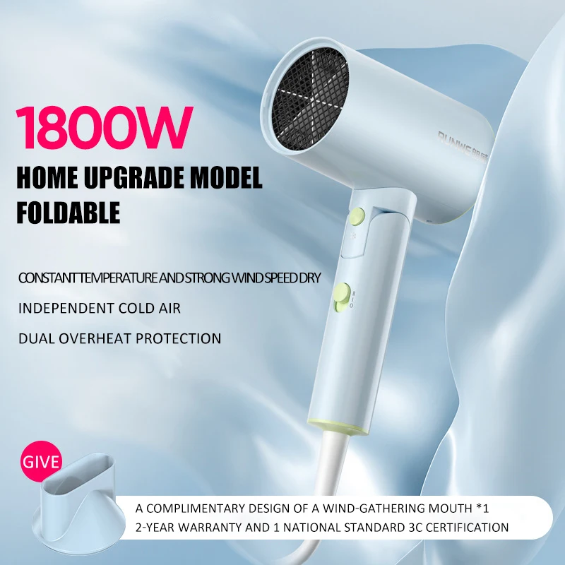 Мощный фен с отрицательными ионами мощностью 1800 Вт, малошумный высокоскоростной вентилятор, уход за волосами с 2-уровневой температурой воздуха, фен для домашнего отеля.
Мощный фен с отрицательными ионами мощностью 1800 Вт, малошумный высокоскоростной вентилятор, уход за волосами с 2-уровневой температурой воздуха, фен для домашнего отеля.