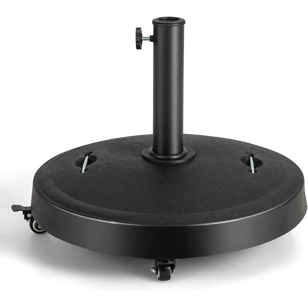 51 lbs Heavy-Duty Outdoor Umbrella Base with Wheels, Suitable for 10ft Market Umbrellas, 1.5-1.9 Pole Diameter
51 lbs Heavy-Duty Outdoor Umbrella Base with Wheels, Suitable for 10ft Market Umbrellas, 1.5-1.9 Pole Diameter