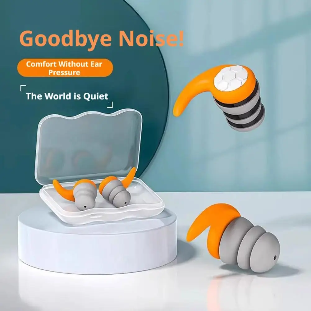 Premium Silicone Earplugs Shark Fin Design 3 Layer Noise Reduction Effective Reusable Sleep Study Work Comfortable
Premium Silicone Earplugs Shark Fin Design 3 Layer Noise Reduction Effective Reusable Sleep Study Work Comfortable