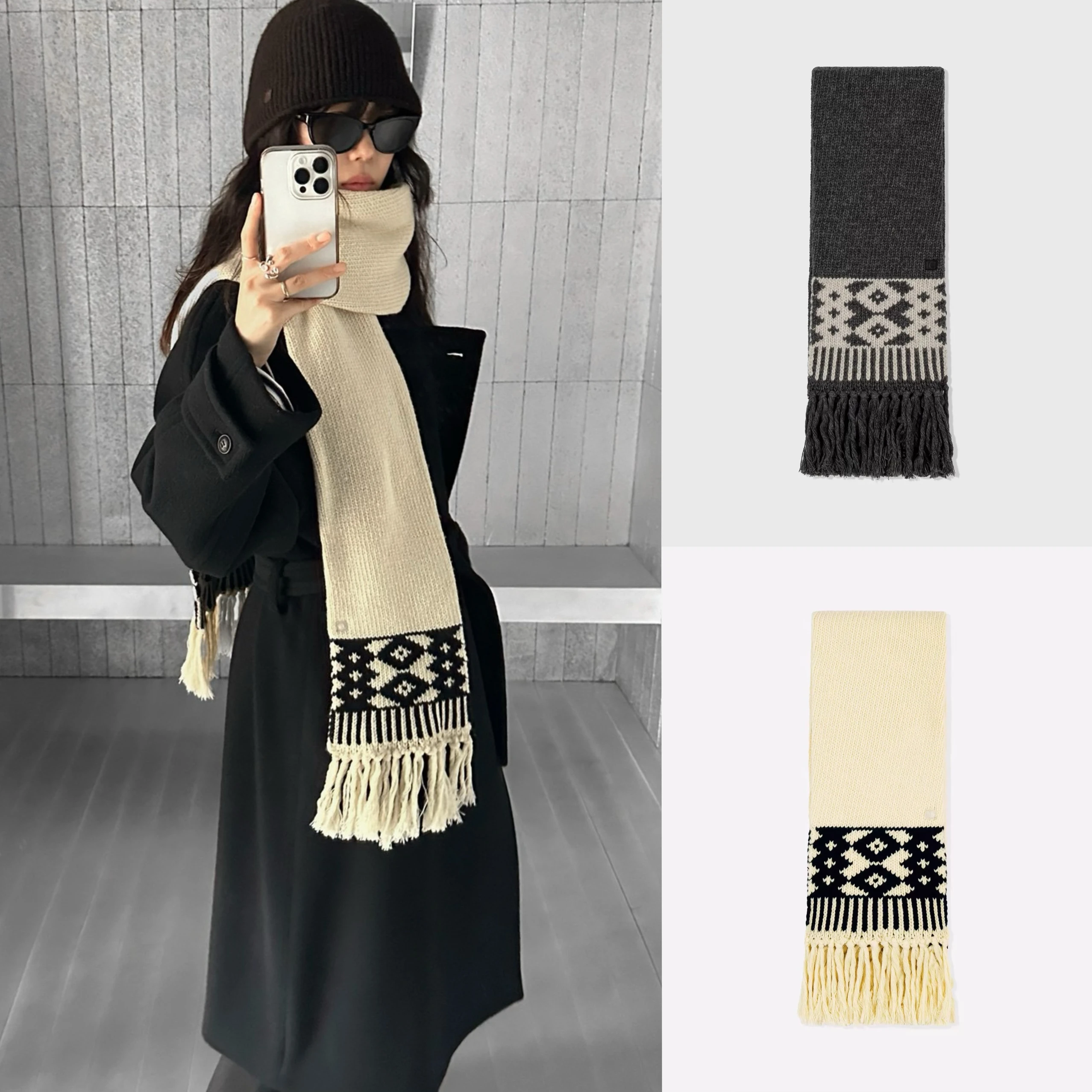 Faionable Warm Knitted Tassel Scarf Geometric Patterned Winter Ne Warmer Trendy All-Match Diamond id Design Youth Scarf
Faionable Warm Knitted Tassel Scarf Geometric Patterned Winter Ne Warmer Trendy All-Match Diamond id Design Youth Scarf