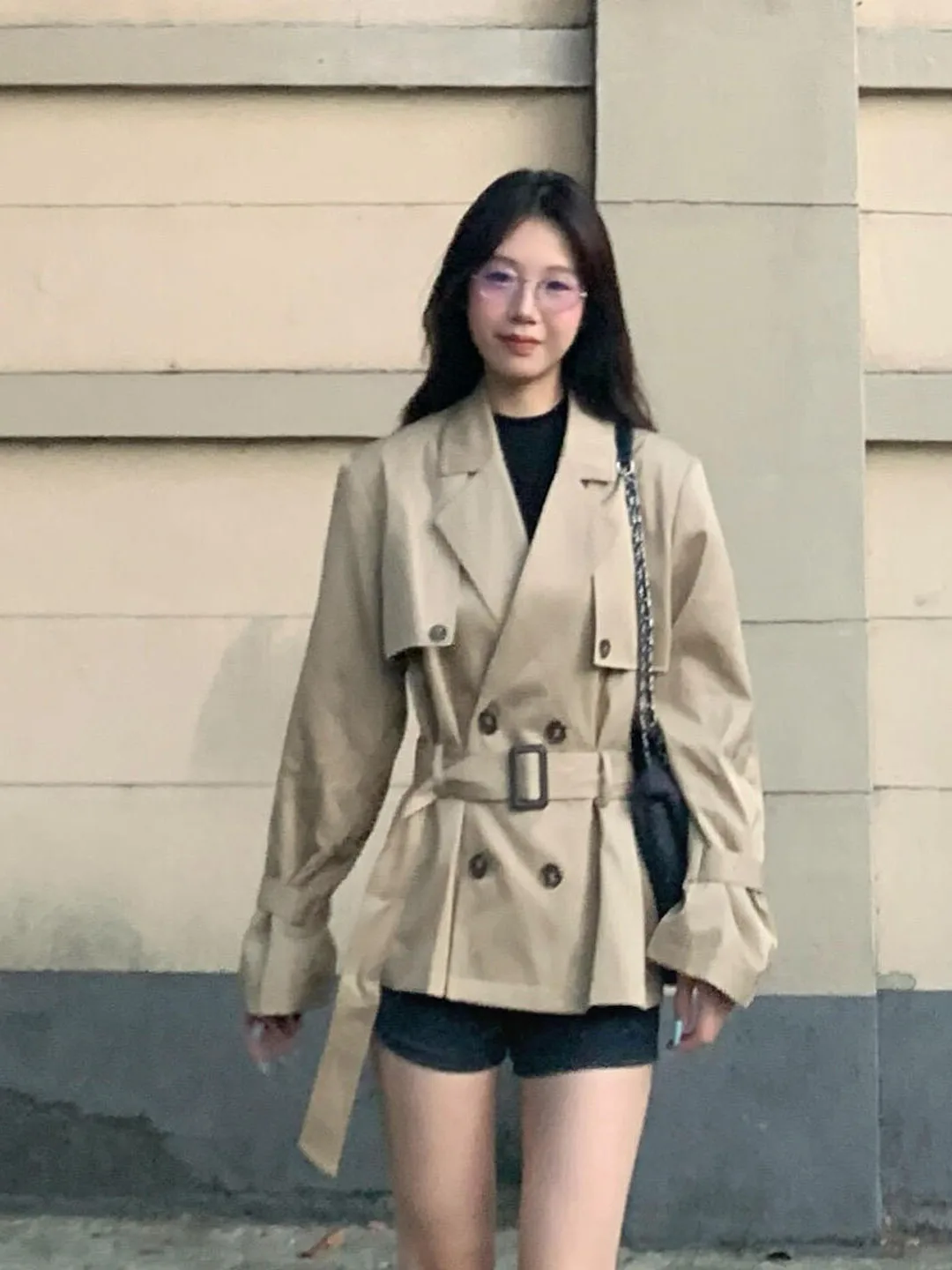 Kaki Color Short Coat Jacket Women's British Style Waist-Cinching Spring New Arrival Casual Polyester Fiber Long Sleeve Coat
Kaki Color Short Coat Jacket Women's British Style Waist-Cinching Spring New Arrival Casual Polyester Fiber Long Sleeve Coat