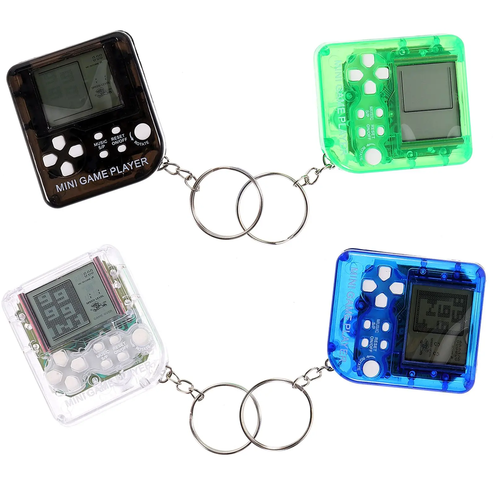 4 Pcs Mini Video Game Keychains Retro Gifts Transparent White Black Blue Green Key Ring Decorative Chain Bag Pendant Party
4 Pcs Mini Video Game Keychains Retro Gifts Transparent White Black Blue Green Key Ring Decorative Chain Bag Pendant Party