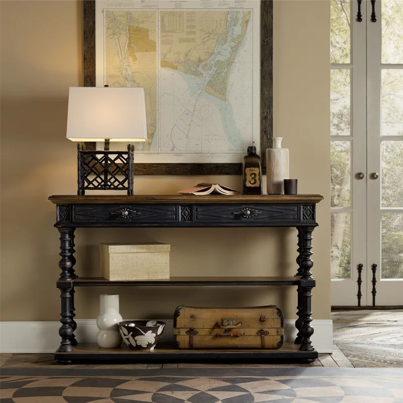 American solid wood entrance retro old entrance entrance table art decoration cabinet
American solid wood entrance retro old entrance entrance table art decoration cabinet