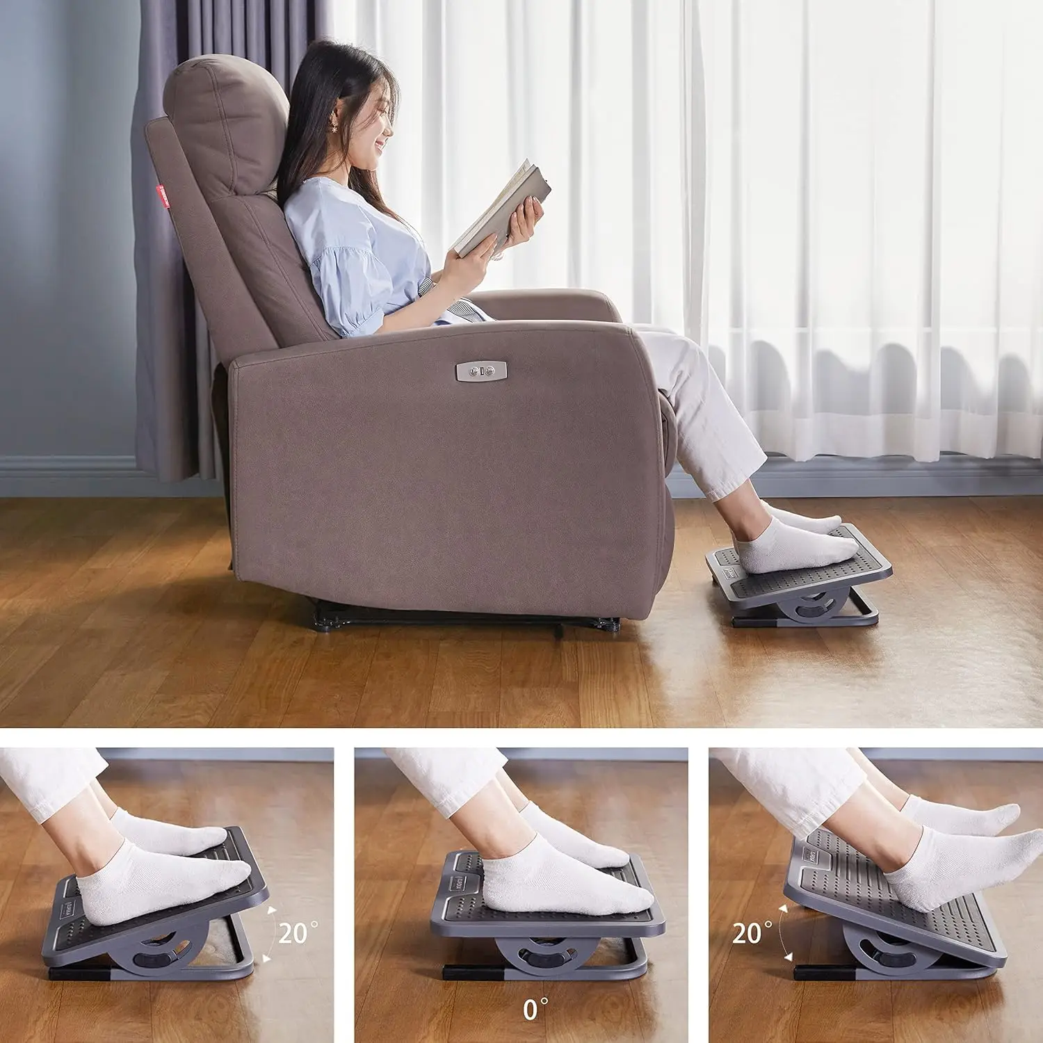 Eureka Ergonomic Tilt Adjustable Footrest, Foot Rest For Under Desk At Work With Massage Surface, Office Foot Rest Under Desk
Eureka Ergonomic Tilt Adjustable Footrest, Foot Rest For Under Desk At Work With Massage Surface, Office Foot Rest Under Desk