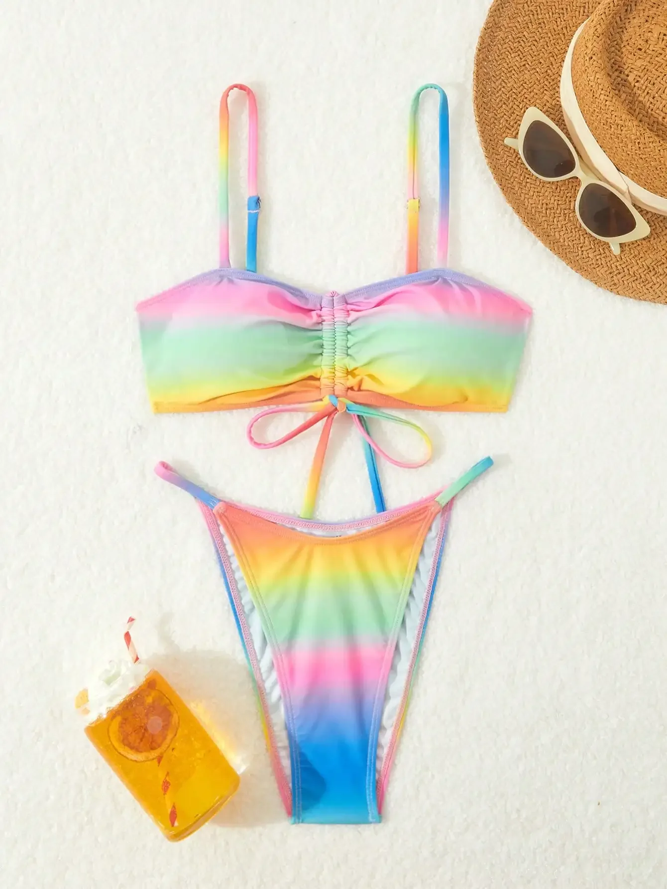 Sexy Bandeau Bikini 2025 Women Swimsuit Two Piece Swimwear Female Thong Bikinis Set Rainbow Swim Bathing Suits Brazilian Biquini
Sexy Bandeau Bikini 2025 Women Swimsuit Two Piece Swimwear Female Thong Bikinis Set Rainbow Swim Bathing Suits Brazilian Biquini