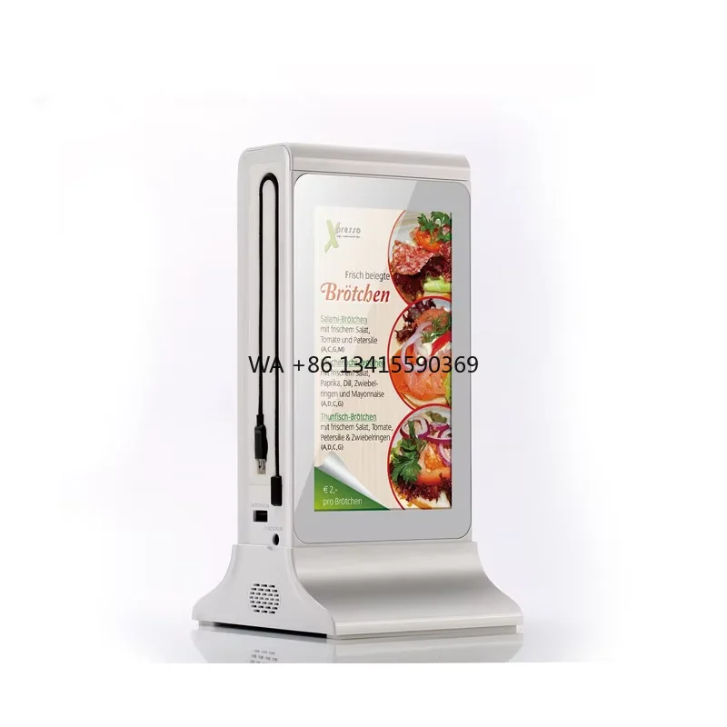 Portable Advertising Display Table Top Double Side Digital Display Advertising Equipment Restaurant Table Advertising
Portable Advertising Display Table Top Double Side Digital Display Advertising Equipment Restaurant Table Advertising