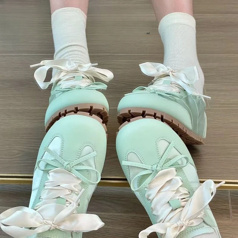 SHANPA Mint Mambo Womens Shoes Original Ballet Casual Breathable Womens Casual Shoes Cute Bow Comfortable Lace Lady Shoes
SHANPA Mint Mambo Womens Shoes Original Ballet Casual Breathable Womens Casual Shoes Cute Bow Comfortable Lace Lady Shoes
