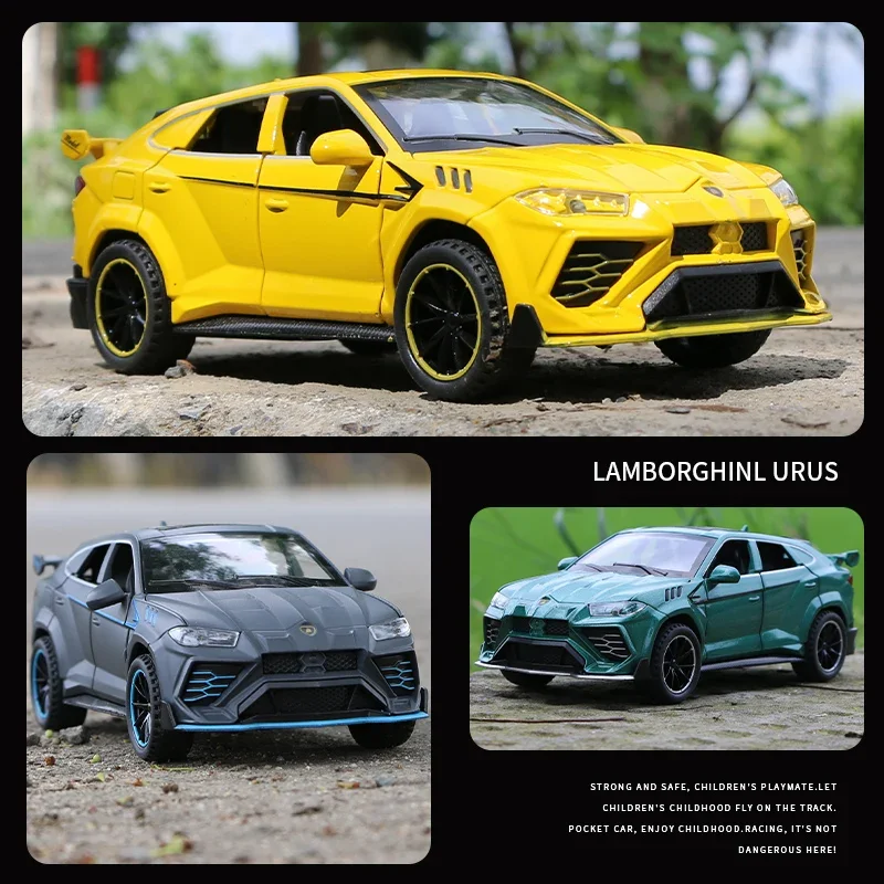 Lamborghini URUS SUV Model Sound Light Collection Home Decor Children Boy Diecast 1/32 Metal Toy Vehicle Miniature Voiture
Lamborghini URUS SUV Model Sound Light Collection Home Decor Children Boy Diecast 1/32 Metal Toy Vehicle Miniature Voiture
